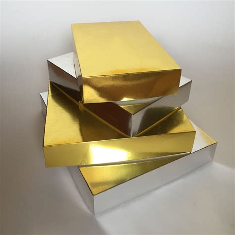 Metallic Gold Boxes 